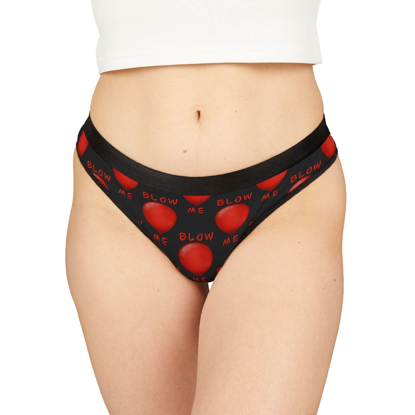 Big Black Blow Me Balloon Thong
