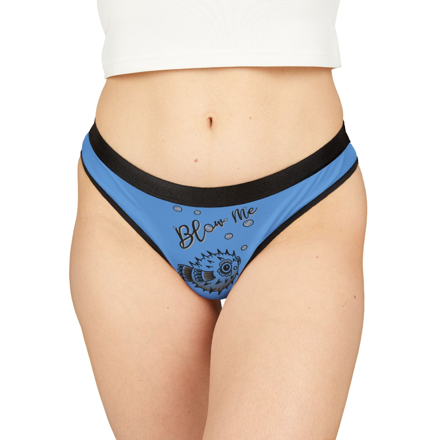 Blue ‘Blow Me Blowfish’ Thong