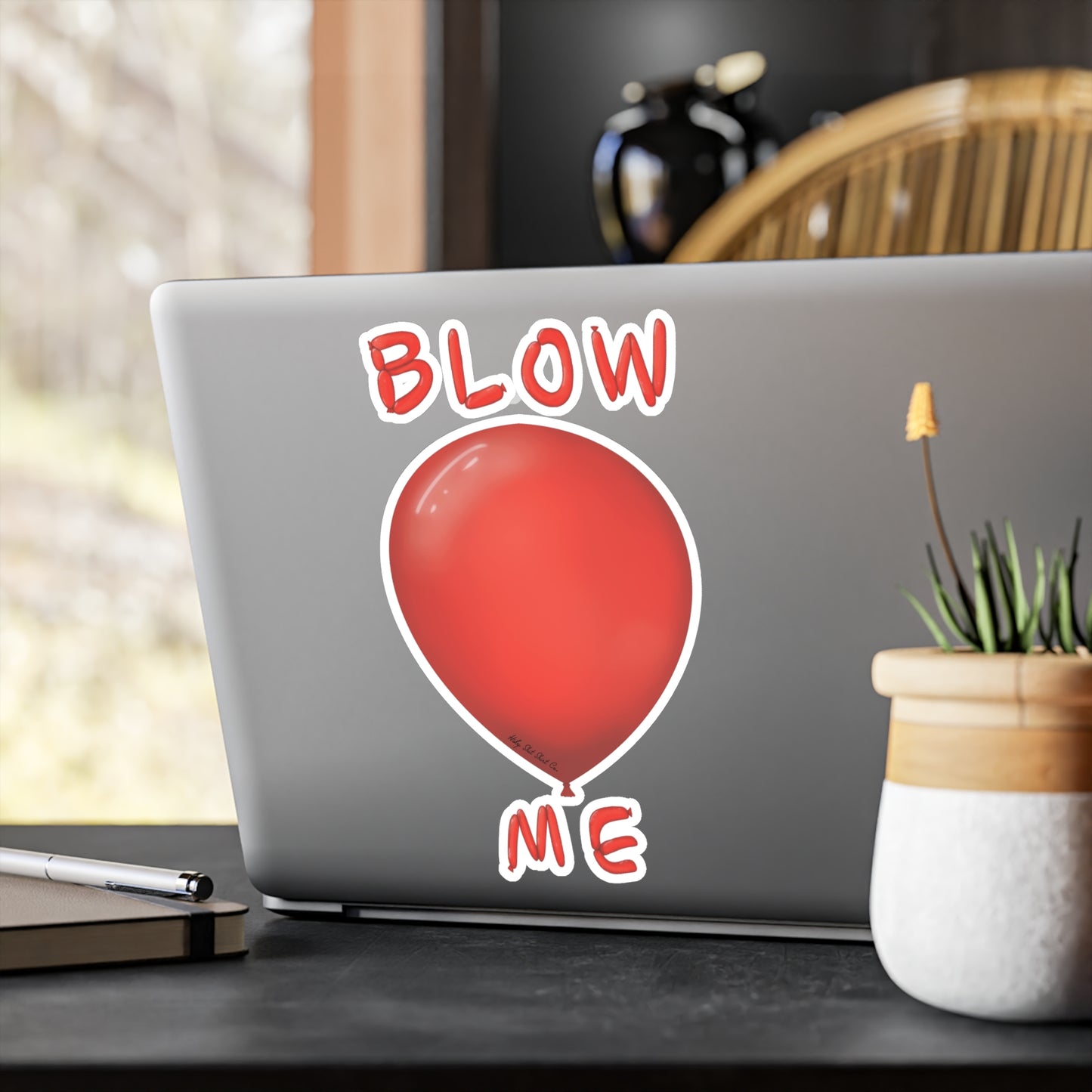 Blow Me Balloon Decal