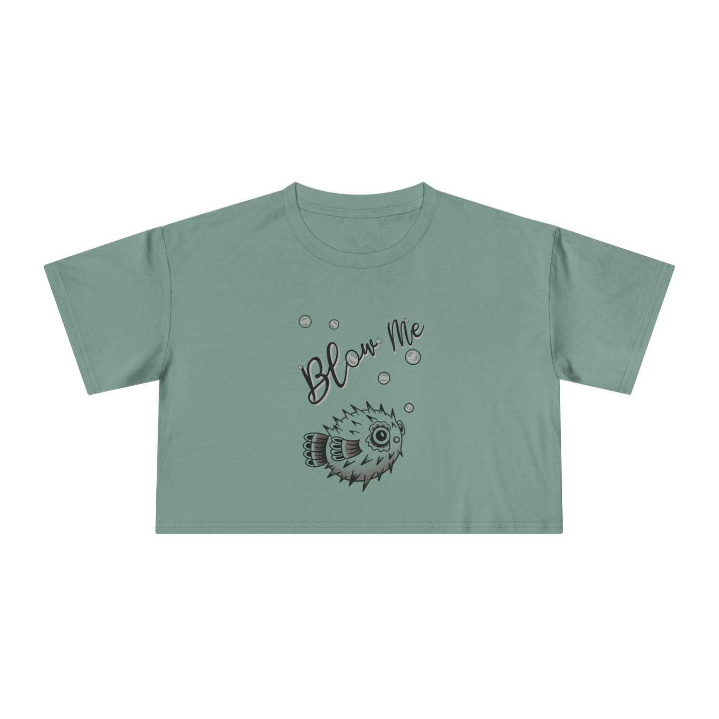 ‘Blow Me Blowfish’ Crop Top