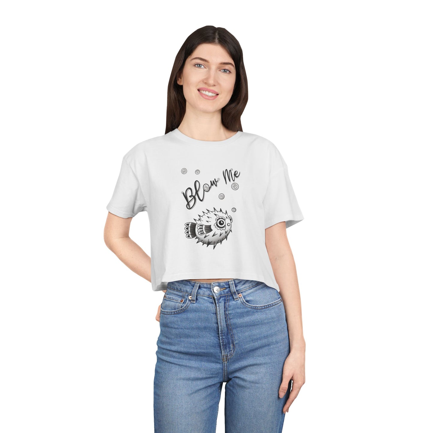 ‘Blow Me Blowfish’ Crop Top