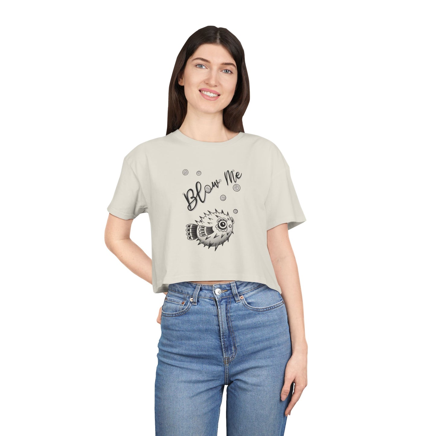 ‘Blow Me Blowfish’ Crop Top