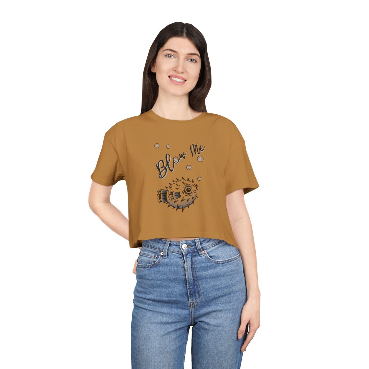 ‘Blow Me Blowfish’ Crop Top