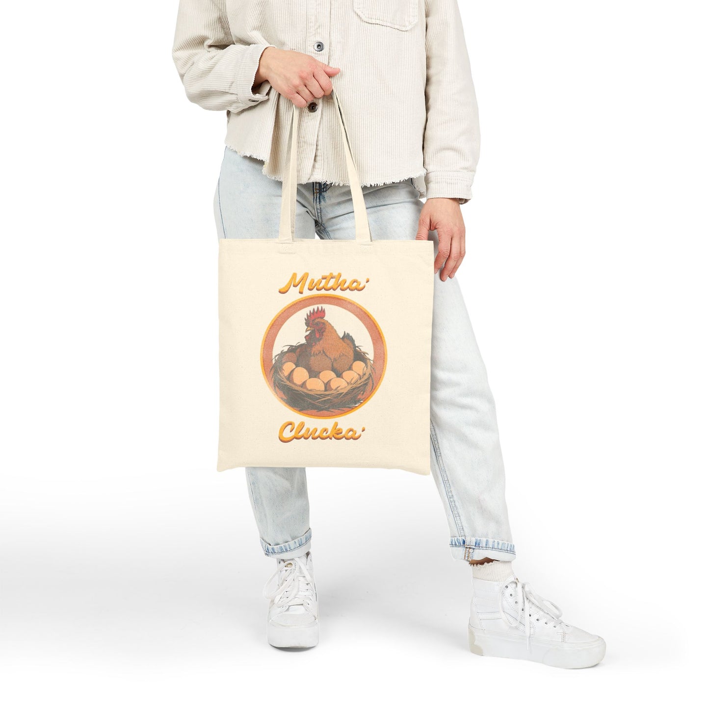 Mutha Clucka Canvas Tote Bag