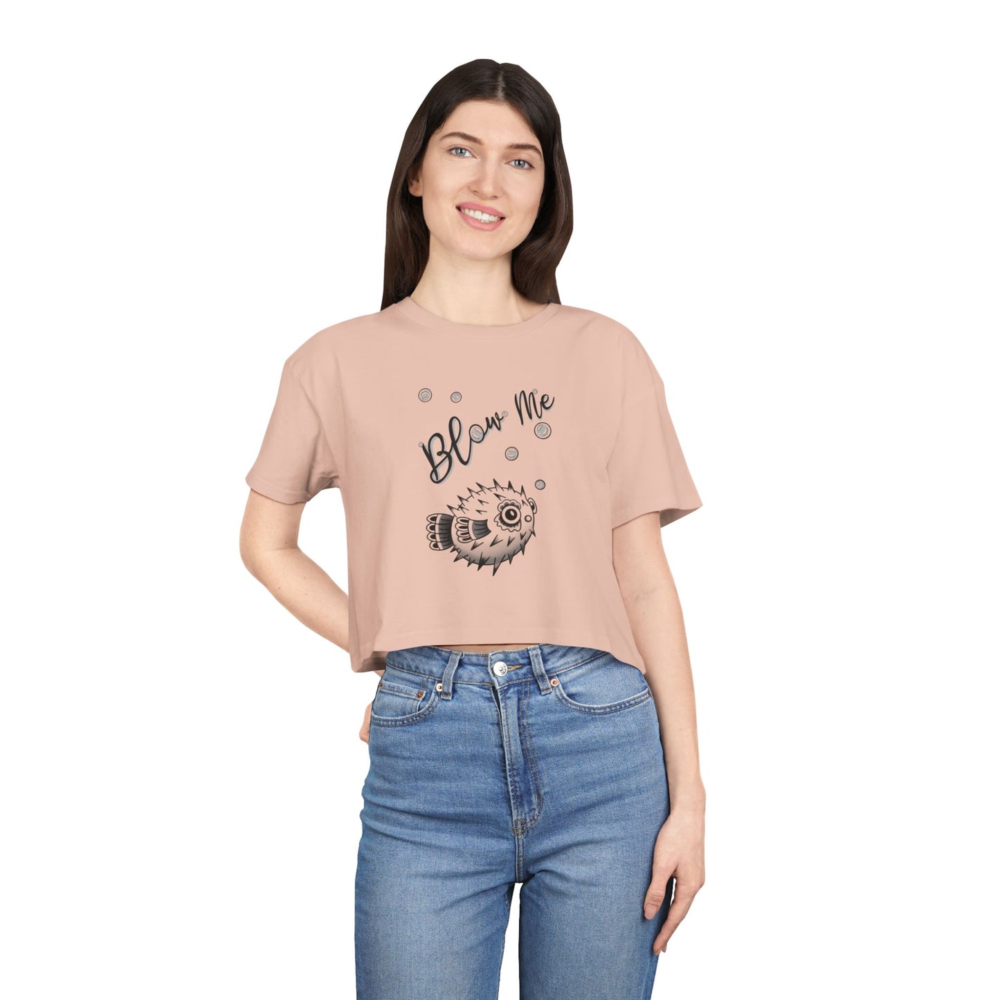 ‘Blow Me Blowfish’ Crop Top