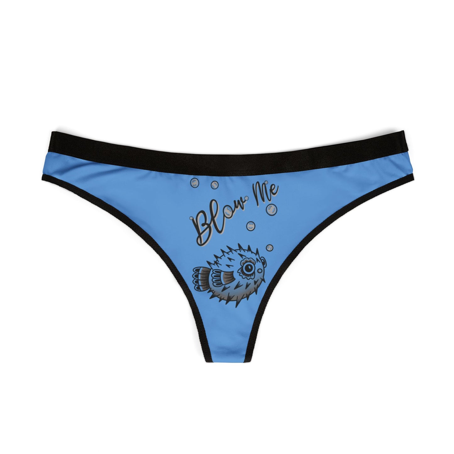 Blue ‘Blow Me Blowfish’ Thong