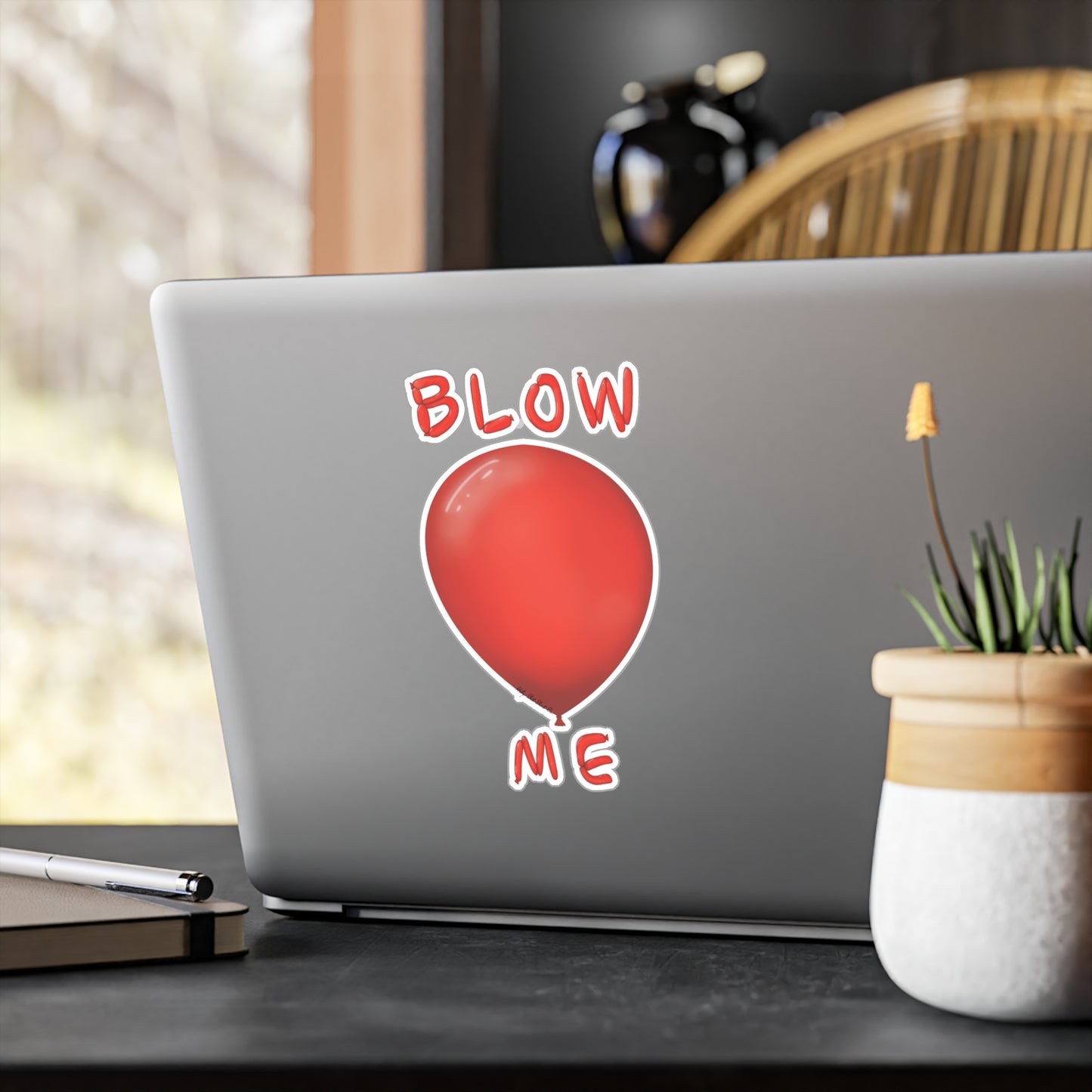 Blow Me Balloon Decal
