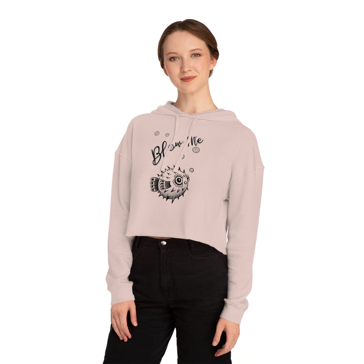 ‘Blow Me Blowfish’ Cropped Hoodie