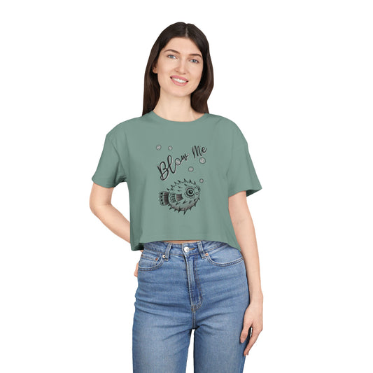 ‘Blow Me Blowfish’ Crop Top