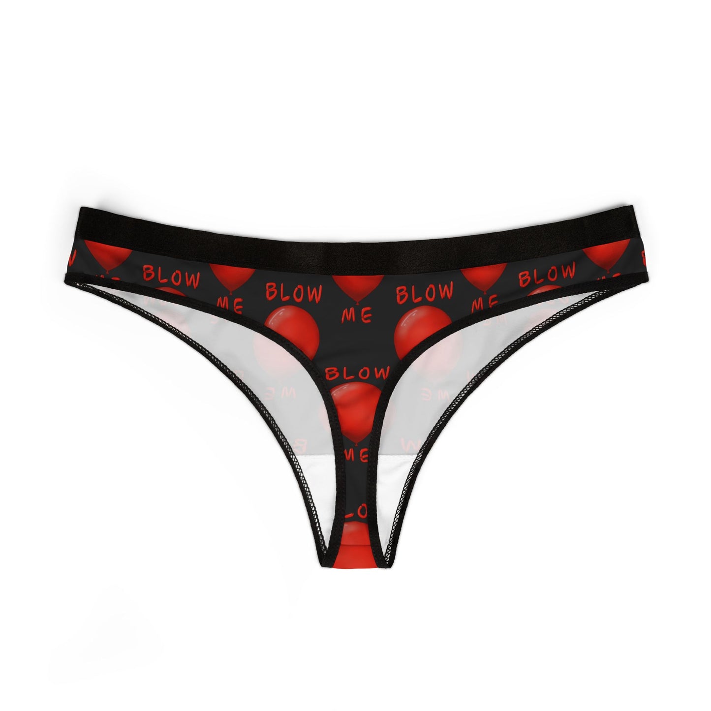 Big Black Blow Me Balloon Thong