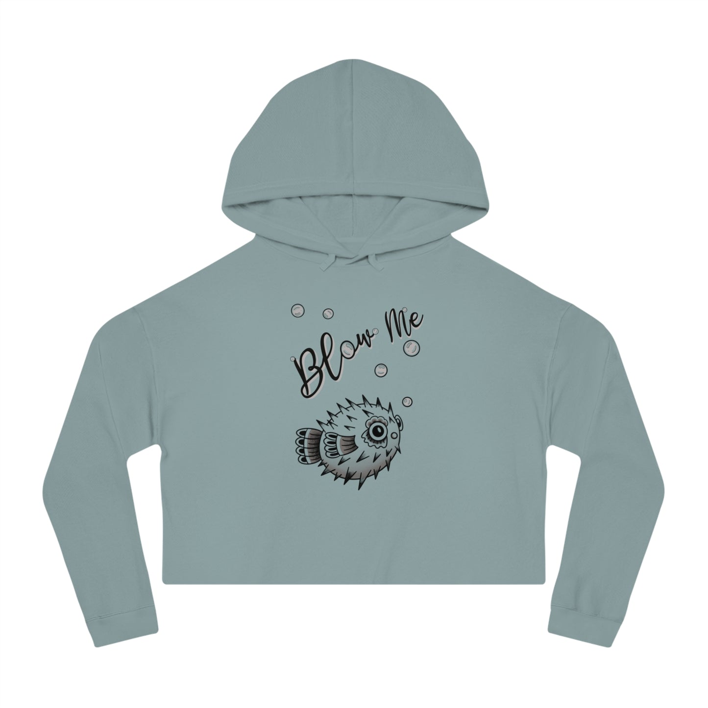 ‘Blow Me Blowfish’ Cropped Hoodie