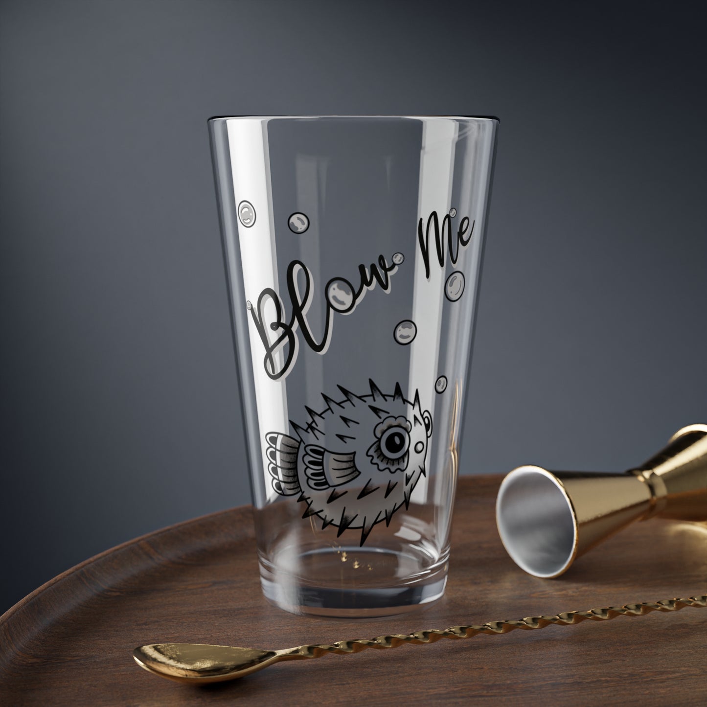 ‘Blow Me Blowfish’ Pint Glass