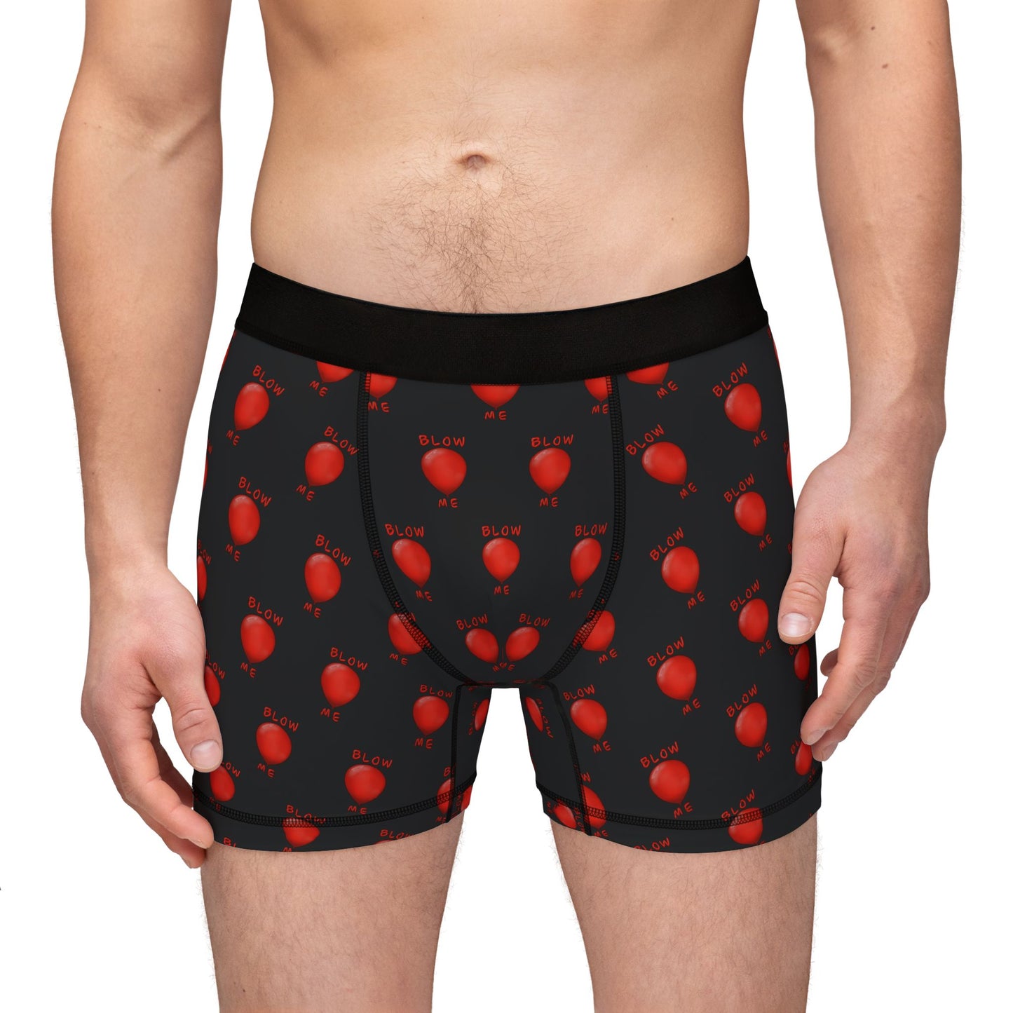 Big Black Blow Me Balloon Boxers