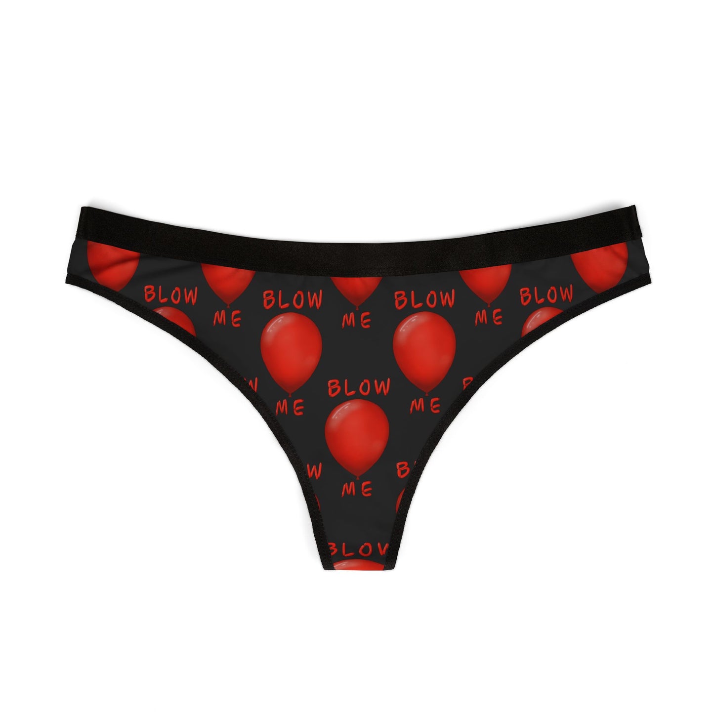 Big Black Blow Me Balloon Thong