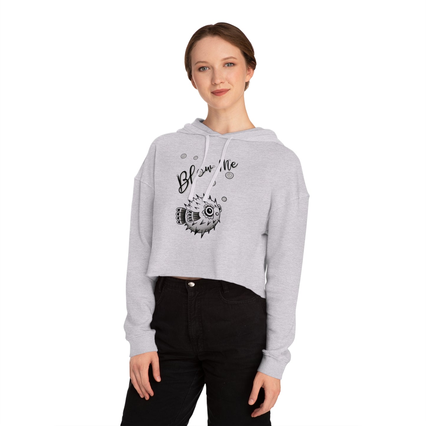 ‘Blow Me Blowfish’ Cropped Hoodie